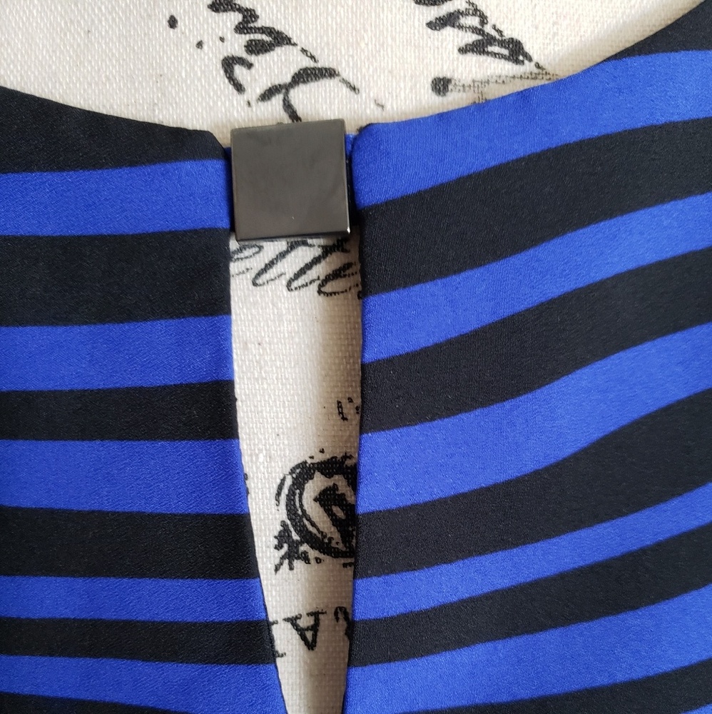 TAHARI BLUE AND BLACK DRESS - Picture 2 of 7